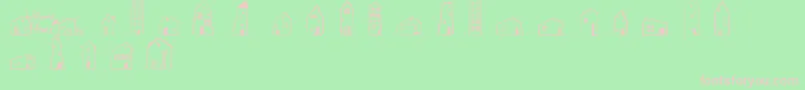 WelcomeHome Font – Pink Fonts on Green Background