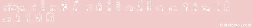 WelcomeHome Font – White Fonts on Pink Background