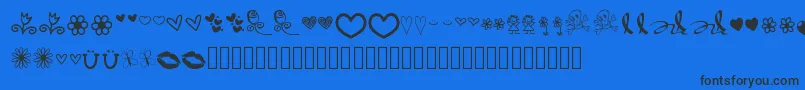 Vbdingstwo Font – Black Fonts on Blue Background