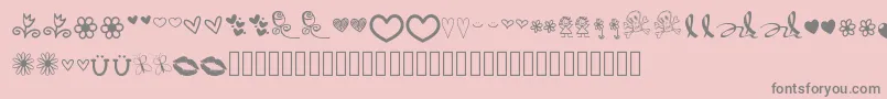 Vbdingstwo Font – Gray Fonts on Pink Background