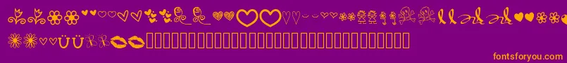 Vbdingstwo Font – Orange Fonts on Purple Background