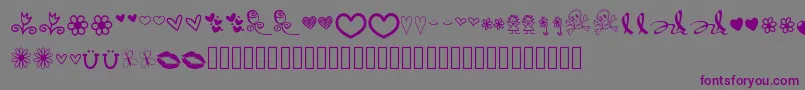 Vbdingstwo Font – Purple Fonts on Gray Background