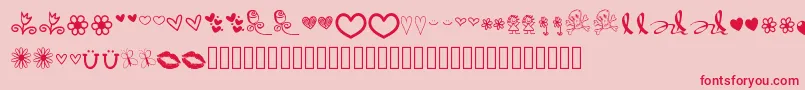 Vbdingstwo Font – Red Fonts on Pink Background