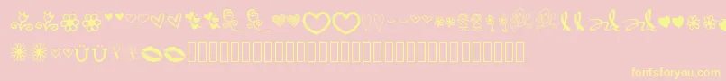 Vbdingstwo Font – Yellow Fonts on Pink Background