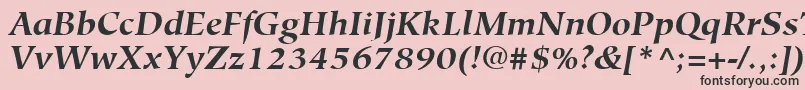 fuente HiroshigeLtBoldItalic – Fuentes Negras Sobre Fondo Rosa