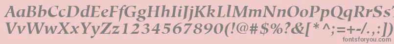 fuente HiroshigeLtBoldItalic – Fuentes Grises Sobre Fondo Rosa