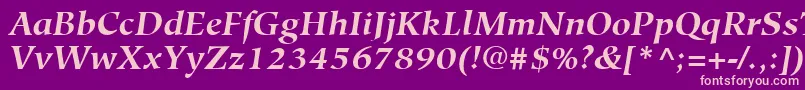 Weitere Informationen zur HiroshigeLtBoldItalic-Schriftart HiroshigeLtBoldItalic-Schriftart – Rosa Schriften auf violettem Hintergrund