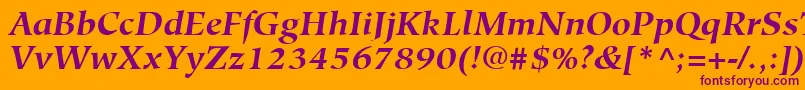 More about HiroshigeLtBoldItalic Font HiroshigeLtBoldItalic Font – Purple Fonts on Orange Background