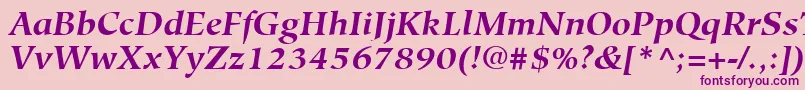 More about HiroshigeLtBoldItalic Font HiroshigeLtBoldItalic Font – Purple Fonts on Pink Background