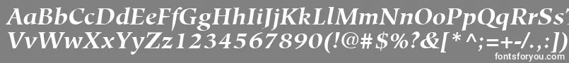HiroshigeLtBoldItalic Font – White Fonts on Gray Background
