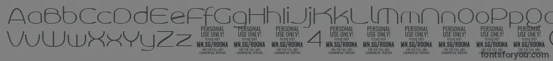 RoonasansthPersonalUse Font – Black Fonts on Gray Background