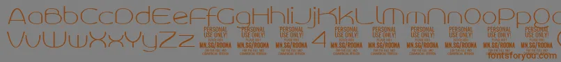 RoonasansthPersonalUse Font – Brown Fonts on Gray Background
