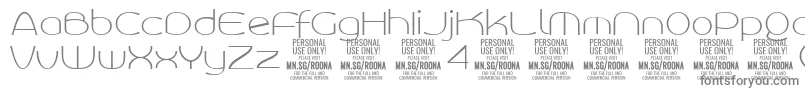 RoonasansthPersonalUse Font – Gray Fonts on White Background