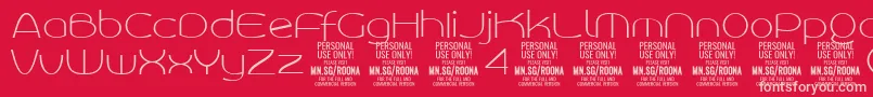 RoonasansthPersonalUse Font – Pink Fonts on Red Background