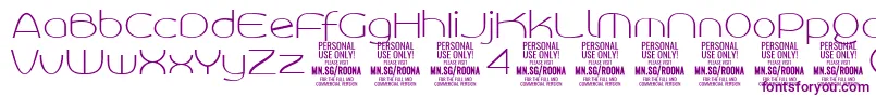 フォントRoonasansthPersonalUse – 紫色のフォント