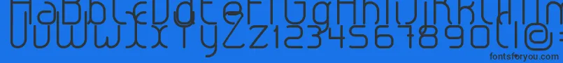 Шрифт LeroticaLight – чёрные шрифты на синем фоне