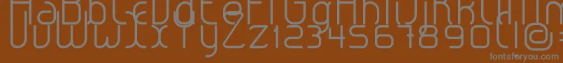 LeroticaLight-Schriftart – Graue Schriften auf braunem Hintergrund