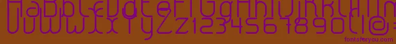 LeroticaLight-Schriftart – Violette Schriften auf braunem Hintergrund