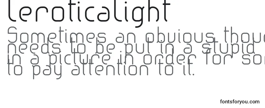 LeroticaLight (112529) -fontin tarkastelu