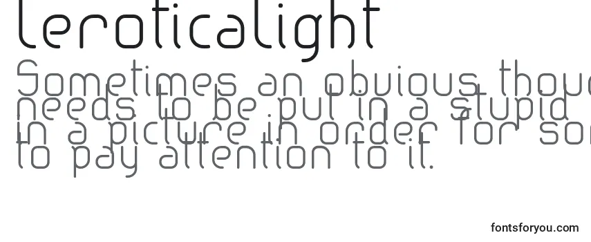 Überblick über die Schriftart LeroticaLight (112529)