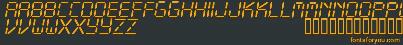 Шрифт CflcdRegular – оранжевые шрифты на чёрном фоне