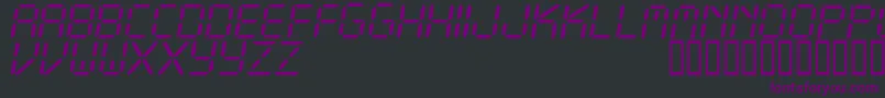 Шрифт CflcdRegular – фиолетовые шрифты на чёрном фоне