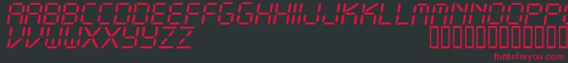 Czcionka CflcdRegular – czerwone czcionki na czarnym tle