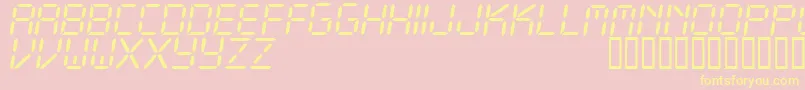 CflcdRegular Font – Yellow Fonts on Pink Background