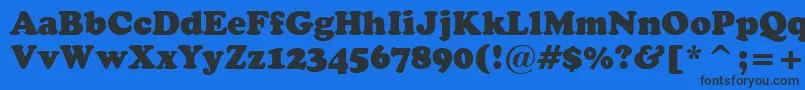 CooperBlackHeadlineBt Font – Black Fonts on Blue Background