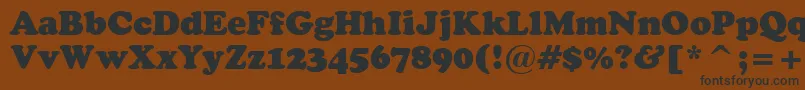 CooperBlackHeadlineBt Font – Black Fonts on Brown Background