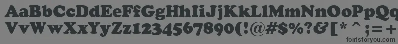 CooperBlackHeadlineBt Font – Black Fonts on Gray Background