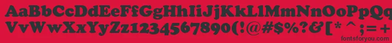 CooperBlackHeadlineBt Font – Black Fonts on Red Background