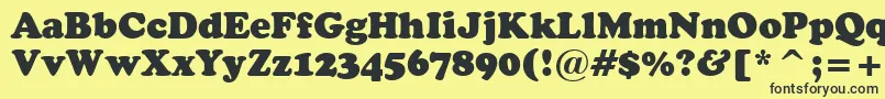 CooperBlackHeadlineBt Font – Black Fonts on Yellow Background