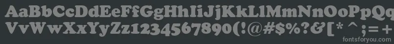 CooperBlackHeadlineBt Font – Gray Fonts on Black Background