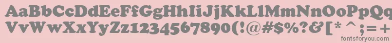 CooperBlackHeadlineBt Font – Gray Fonts on Pink Background