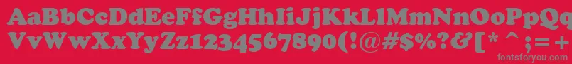 CooperBlackHeadlineBt Font – Gray Fonts on Red Background