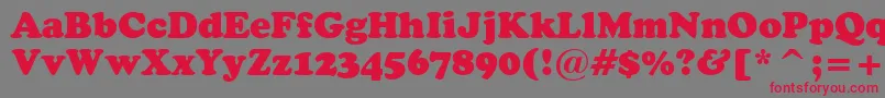 CooperBlackHeadlineBt Font – Red Fonts on Gray Background