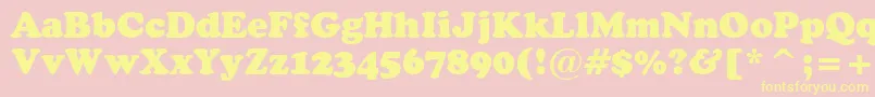 CooperBlackHeadlineBt Font – Yellow Fonts on Pink Background