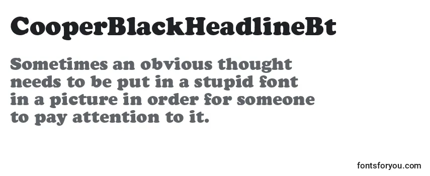 Review of the CooperBlackHeadlineBt Font