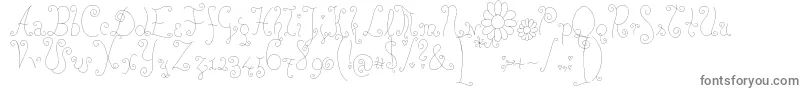 Rosewater-fontti – harmaat kirjasimet valkoisella taustalla