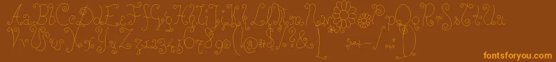 Rosewater Font – Orange Fonts on Brown Background