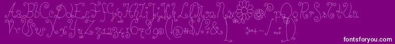 Rosewater Font – White Fonts on Purple Background