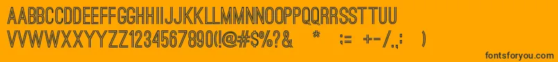 Więcej informacji o czcionce OstrichSansBold Czcionka OstrichSansBold – czarne czcionki na pomarańczowym tle