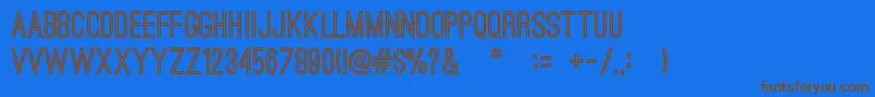 Police OstrichSansBold – polices brunes sur fond bleu