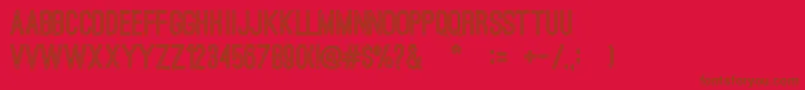 OstrichSansBold Font – Brown Fonts on Red Background