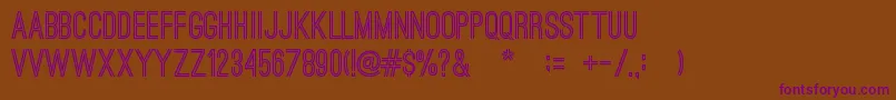 Police OstrichSansBold – polices violettes sur fond brun