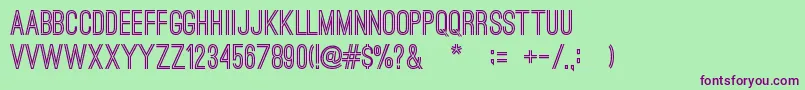 Police OstrichSansBold – polices violettes sur fond vert
