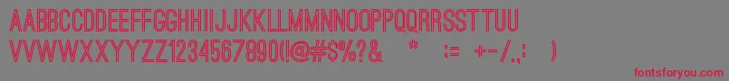 OstrichSansBold Font – Red Fonts on Gray Background