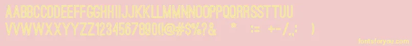 OstrichSansBold Font – Yellow Fonts on Pink Background