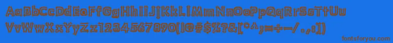 Lisätietoja Wincing-fontista Wincing-fontti – ruskeat fontit sinisellä taustalla